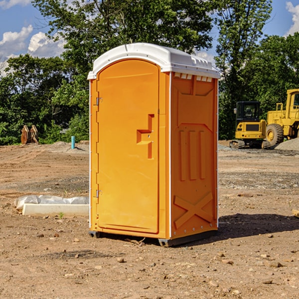 how often are the porta potties cleaned and serviced during a rental period in Exira IA